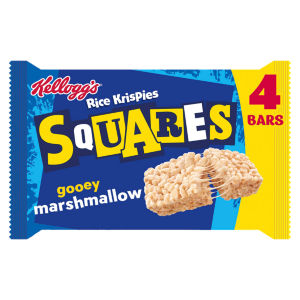 Kellogg's Rice Krispies Squares Marshmallow Snack Bars Multipack, 4x28g