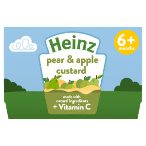 By Nature Pear & Apple Custard Baby Food 6+ Months 4 x 100g