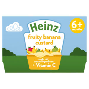 Heinz Fruity Banana Custard Baby Food Dessert Pots 4 x 100g 