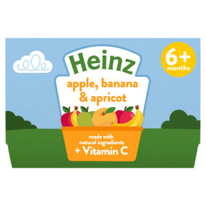By Nature Apple, Banana & Apricot Baby Food 6+ Months 4 x 100g