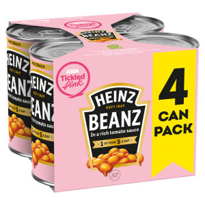 Heinz No Added Sugar Baked Beans in a Rich Tomato Sauce 4 x 415g