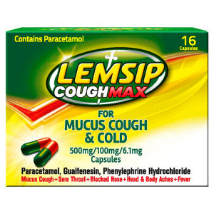 Cough Max for Mucus Cough & Cold 16 Capsules
