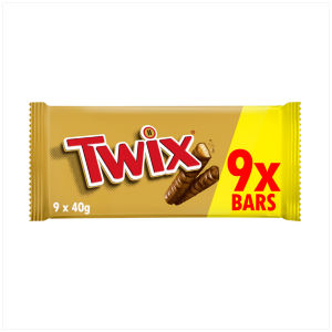 Twix Caramel & Milk Chocolate Fingers Biscuit Twin Bars 9 x 40g 