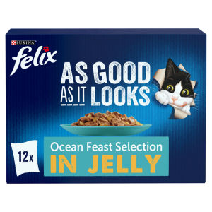 Felix As Good As It Looks Ocean Feasts in Jelly Cat Food 12 x 85g