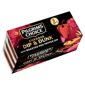Cheddar Dip & Dunk with Roasted Red Pepper Dip 3 x 52g