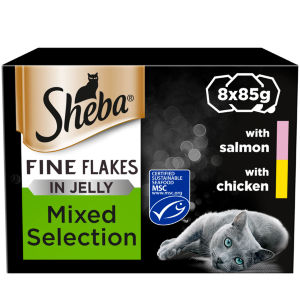 Sheba Fine Flakes Cat Food Pouches MSC Fish in Jelly