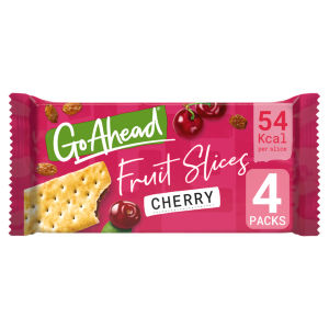 Go Ahead Cherry Crispy Fruit Slices Snack Bars Multipack 4 x 43.6g, 174.4g