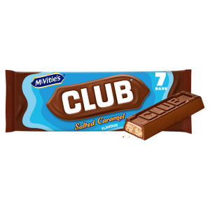 McVitie's Club Salted Caramel Flavour Biscuit Bars Multipack 7 x 22g