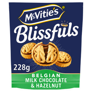 Blissfuls Belgian Milk Chocolate & Hazelnut Biscuits