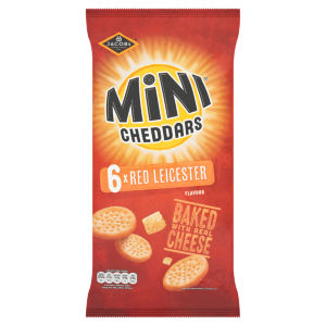 Jacob's Mini Cheddars Multipack Snacks - Red Leicester 6x23g