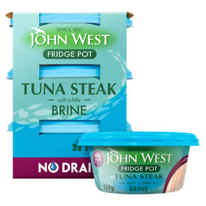 John West No Drain Fridge Pot Tuna Steak with a Little Spring Water