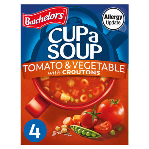 Cup a Soup Tomato & Vegetable with Croutons 4 Instant Soup Sachets 104g