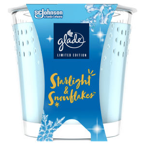Small Candle Starlight & Snowflakes 129g