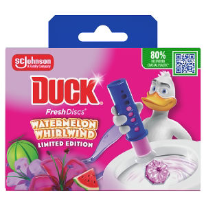 Duck Fresh Discs 36ml Watermelon Whirlwind Toilet Gel Holder & Refill