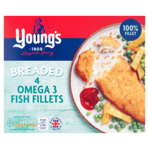 Young's Breaded 4 Omega 3 Fish Fillets 400g