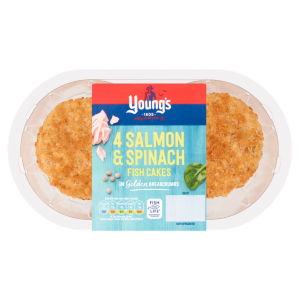 Young's 4 Breaded Salmon & Spinach Fishcakes 540g