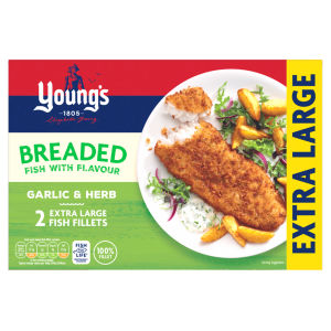 2 Garlic & Herb Extra Large Fish Fillets 300g