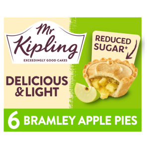 Mr Kipling Reduced Sugar Bramley Apple Pies 6 Pack