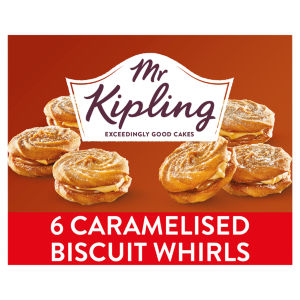 Mr Kipling Caramelised Biscuit Viennese Whirls Cakes 6 pack