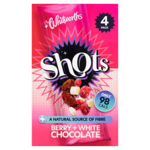 Berry + White Chocolate Shots 4 x 25g