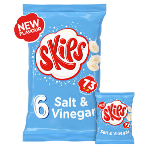 Skips Salt & Vinegar Crisps  6 x 13.1g