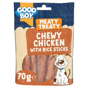 Meaty Treaty Chewy Chicken with Rice Sticks 70g