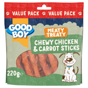 Meaty Treaty Chewy Chicken with Rice Sticks 220g