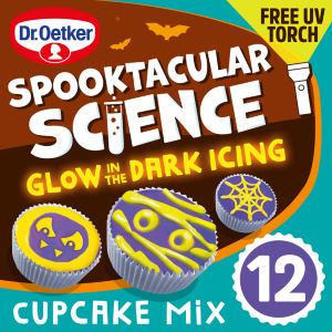 Spooktacular Science Glow in the Dark Icing Cupcake Mix Vanilla Flavour Mix 350g