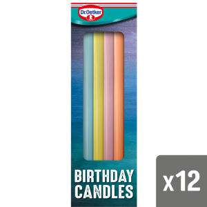 12 Pastel Birthday Candles