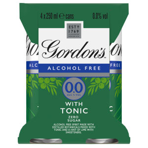 Gordon's Alcohol Free Spirit & Tonic with Lime Can 0% Vol 4x250ml