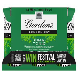 Gordon's & Tonic 6x250ml 