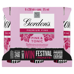 Gordon's Pink Gin & Tonic Original 6x250ml 