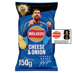 Walkers Glorious Cheese & Onion Flavour Potato Crisps 150g