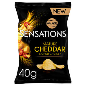 Sensations Mature Cheddar Cheese & Chilli Crisps 40g