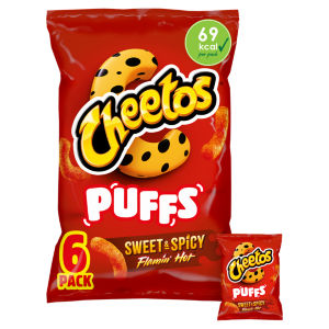 Cheetos Puffs Sweet & Spicy Flamin' Hot Crisps 6 x 13g