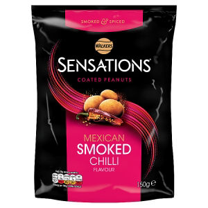 Walkers Sensations Coated Peanuts Smoked Chilli Sharing Bag 150g