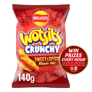 Walkers Wotsits Crunchy Sweet & Spicy Sharing Snacks Crisps 140g