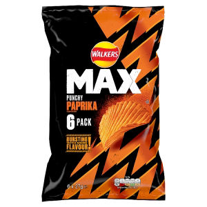 Walkers Max Punchy Paprika Multipack Crisps