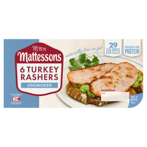 Mattessons 6 Unsmoked Turkey Rashers 150g