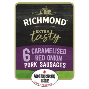 Extra Tasty 6 Caramelised Red Onion Pork Sausages 400g