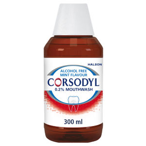 Corsodyl Medicated Antibacterial Mouthwash Original, Alcohol Free, 300ml