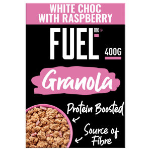 FUEL10K WHITE CHOCOLATE & RASPBERRY PROTEIN GRANOLA BREAKFAST CEREAL 400g
