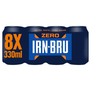 IRN-BRU ZERO Sugar Soft Drink Can Multipack 8x330ml