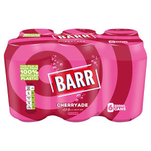 Cherryade 6 Pack Flavoured Fizzy Drink 6 x 330ml Cans