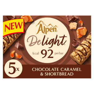 Delight 5 Chocolate Caramel & Shortbread Bars 120g