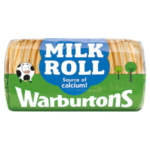 Warburtons Milk Roll Soft White Bread 400g