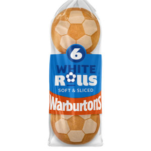 Warburtons Soft White Sandwich Rolls 6 Pack