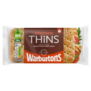 Warburtons Soft Brown Sliced Sandwich Thins