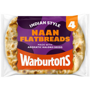 4 Indian Style Naan Flatbreads