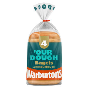 Warburtons 4 Our Dough Bagels with Sourdough